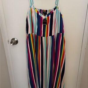 Colorful Striped Maxi Dress